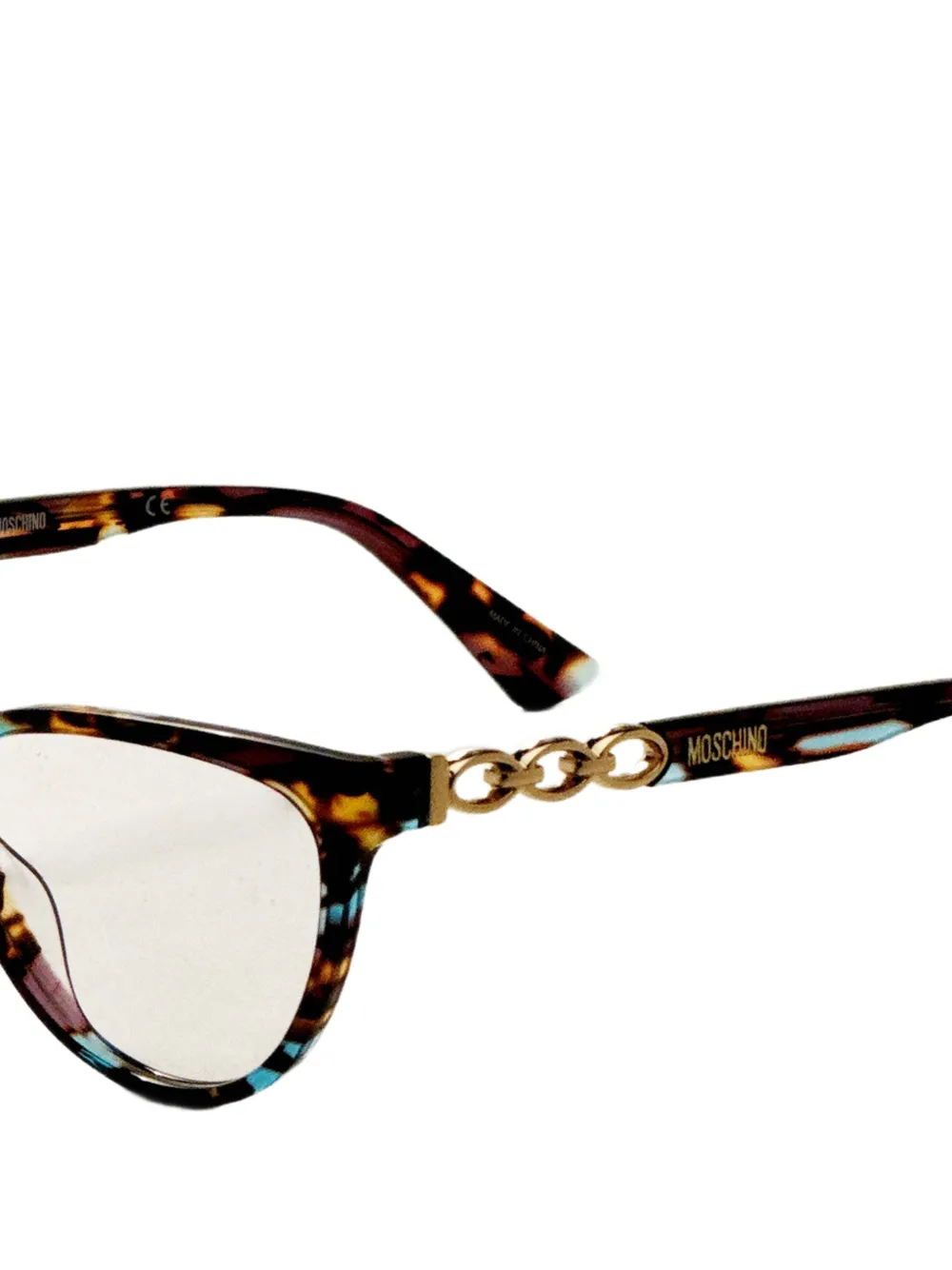 Moschino Eyewear Bril met schildpadschild-design Bruin