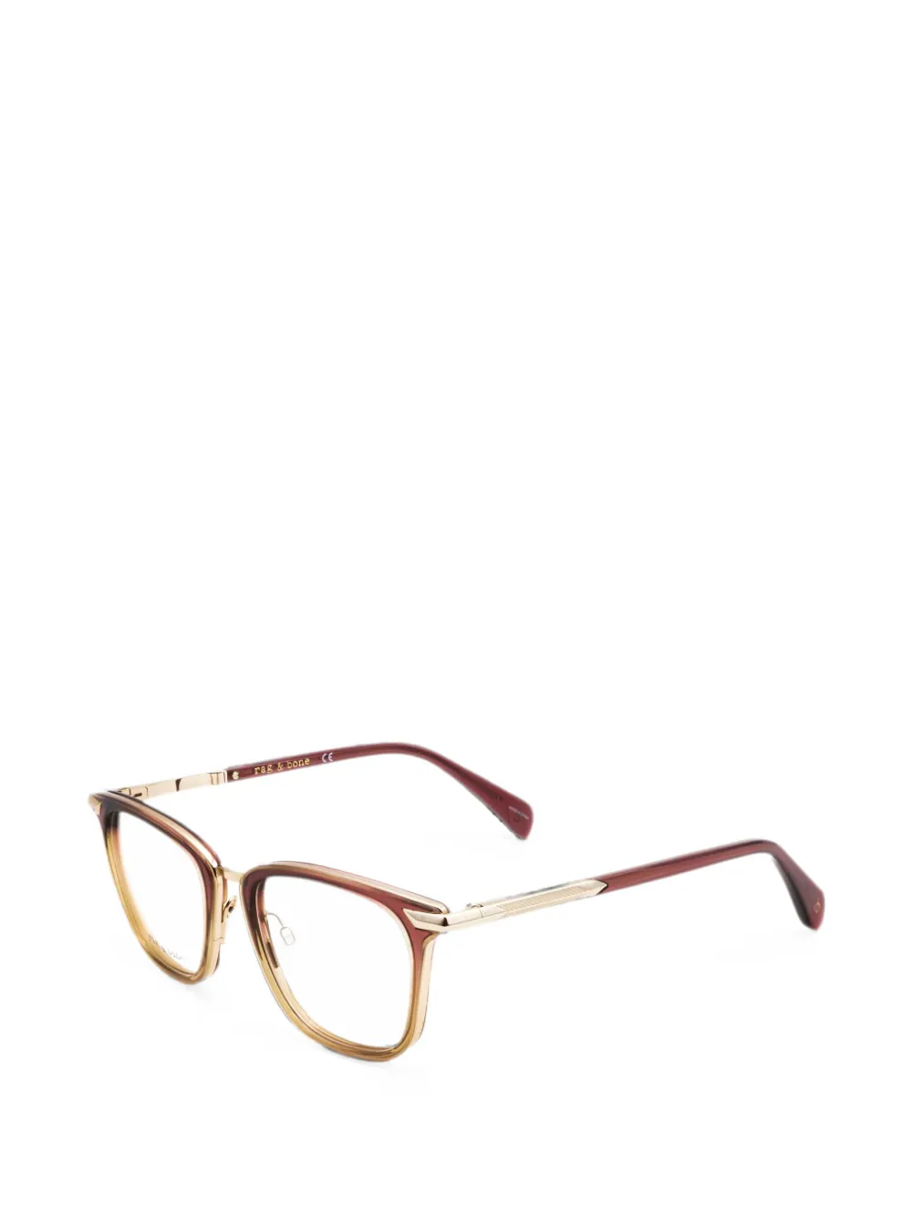 rag & bone Brille mit eckigem Gestell - Gold