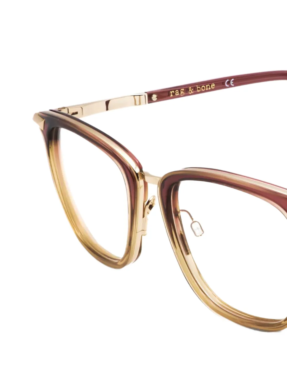 RAG & BONE EYEWEAR Bril met vierkant montuur Goud