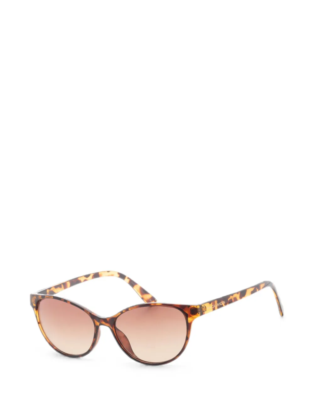 Calvin Klein Occhiali da sole cat-eye con effetto tartarugato - Marrone