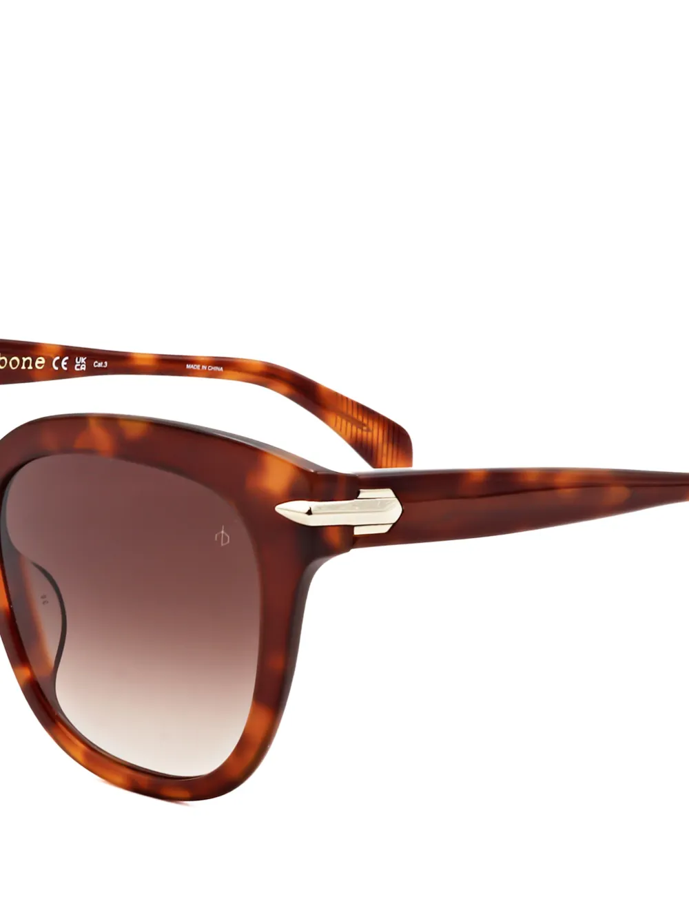 RAG & BONE EYEWEAR Havana bril met cat-eye montuur Bruin