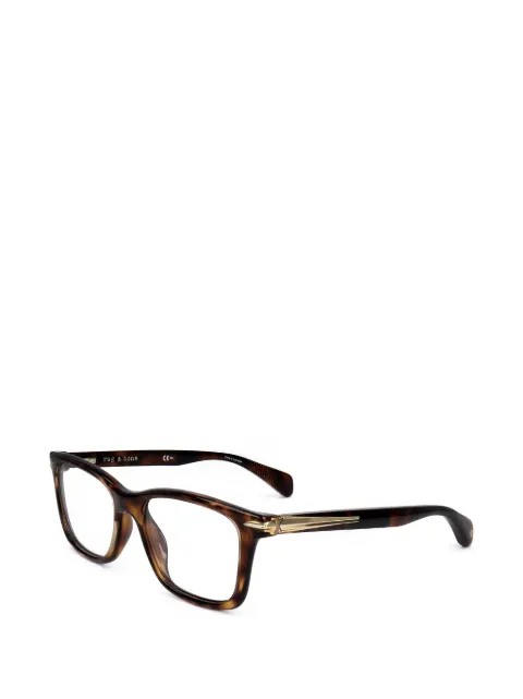 rag & bone tortoiseshell-effect rectangle-frame glasses