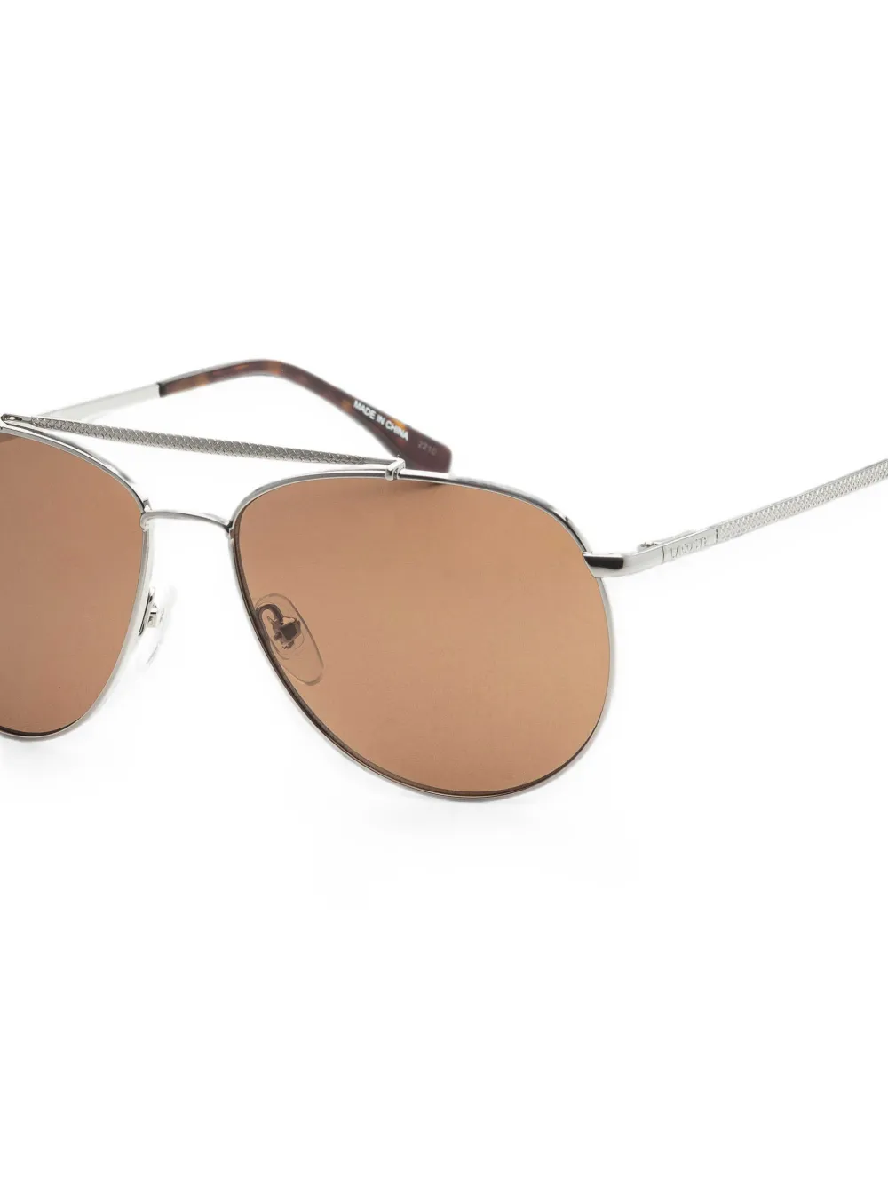 Lacoste Zonnebril met piloten montuur Zilver