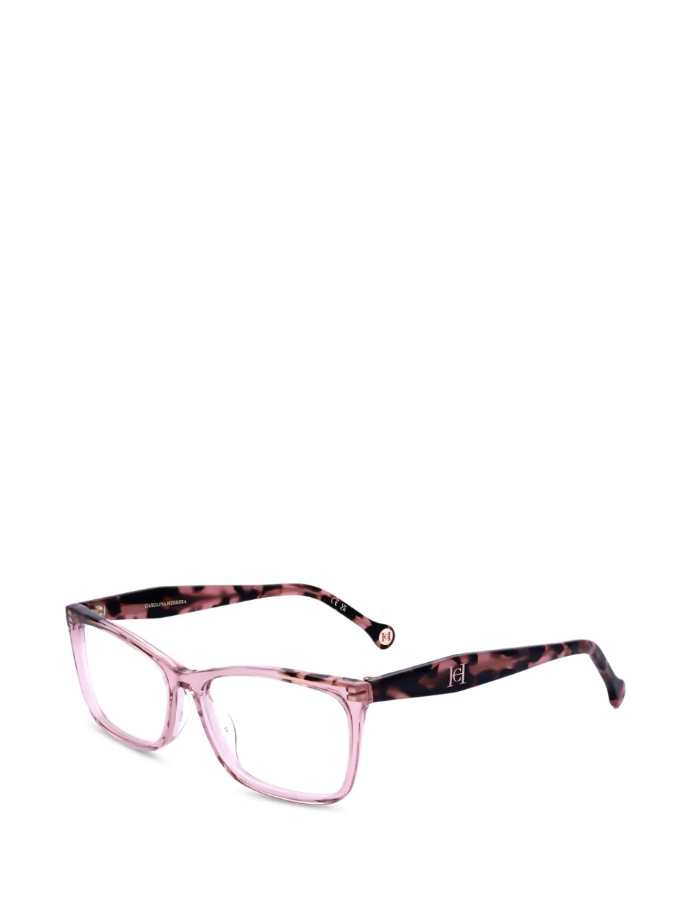 Carolina Herrera Bril met rechthoekig montuur Roze