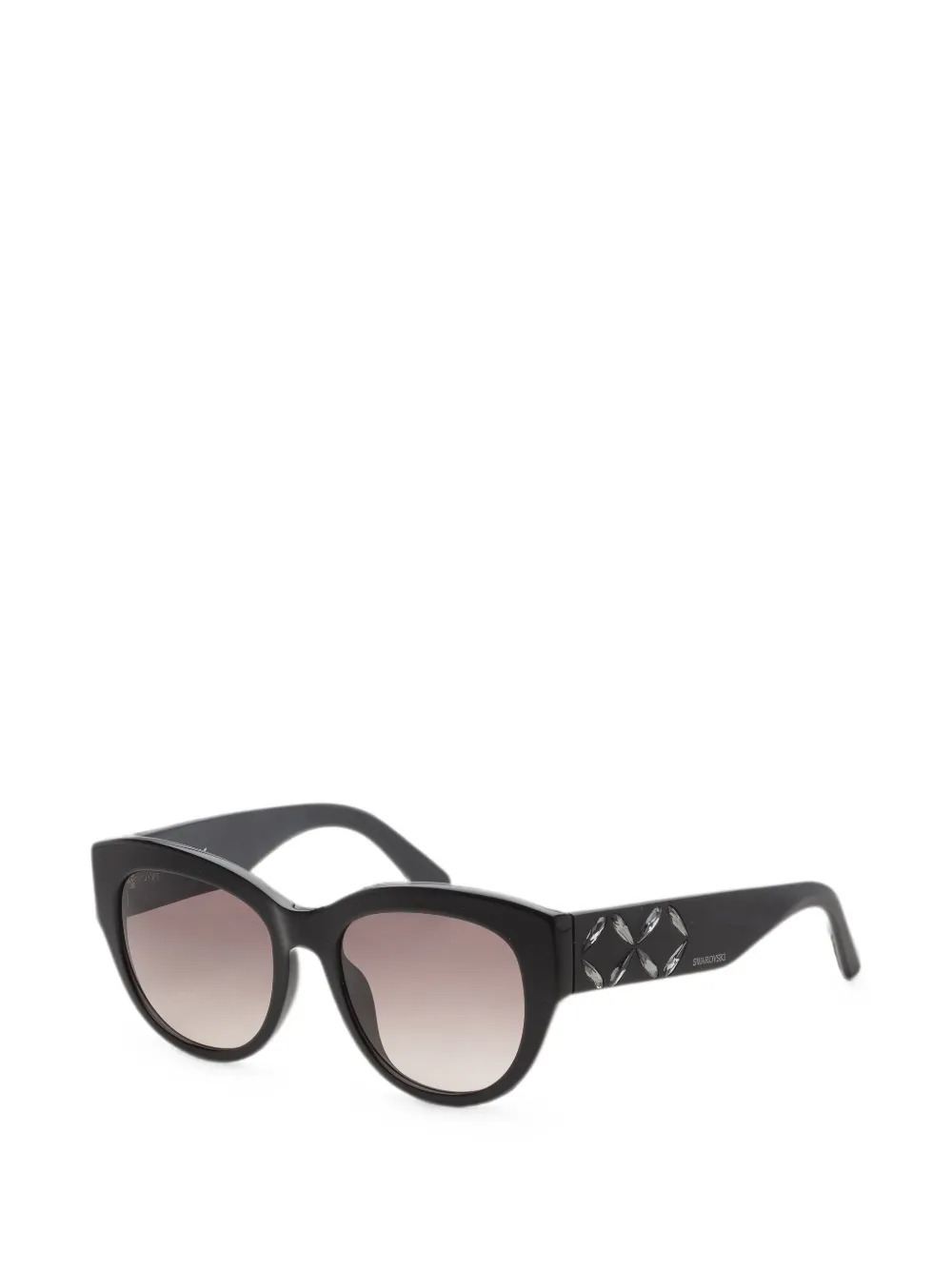 Swarovski Sonnenbrille mit Cat-Eye-Gestell - Schwarz