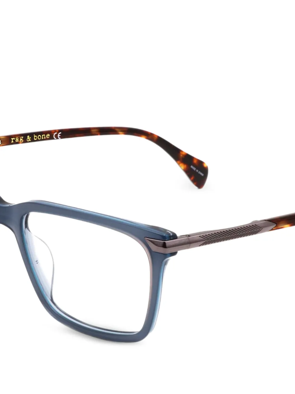 RAG & BONE EYEWEAR Bril met rechthoekig montuur Blauw