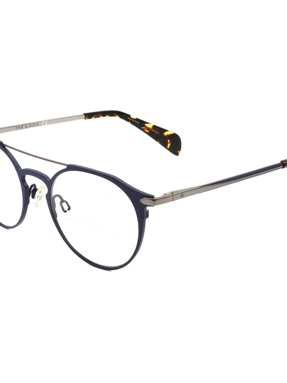 RAG & BONE EYEWEAR Bril met rond montuur Blauw