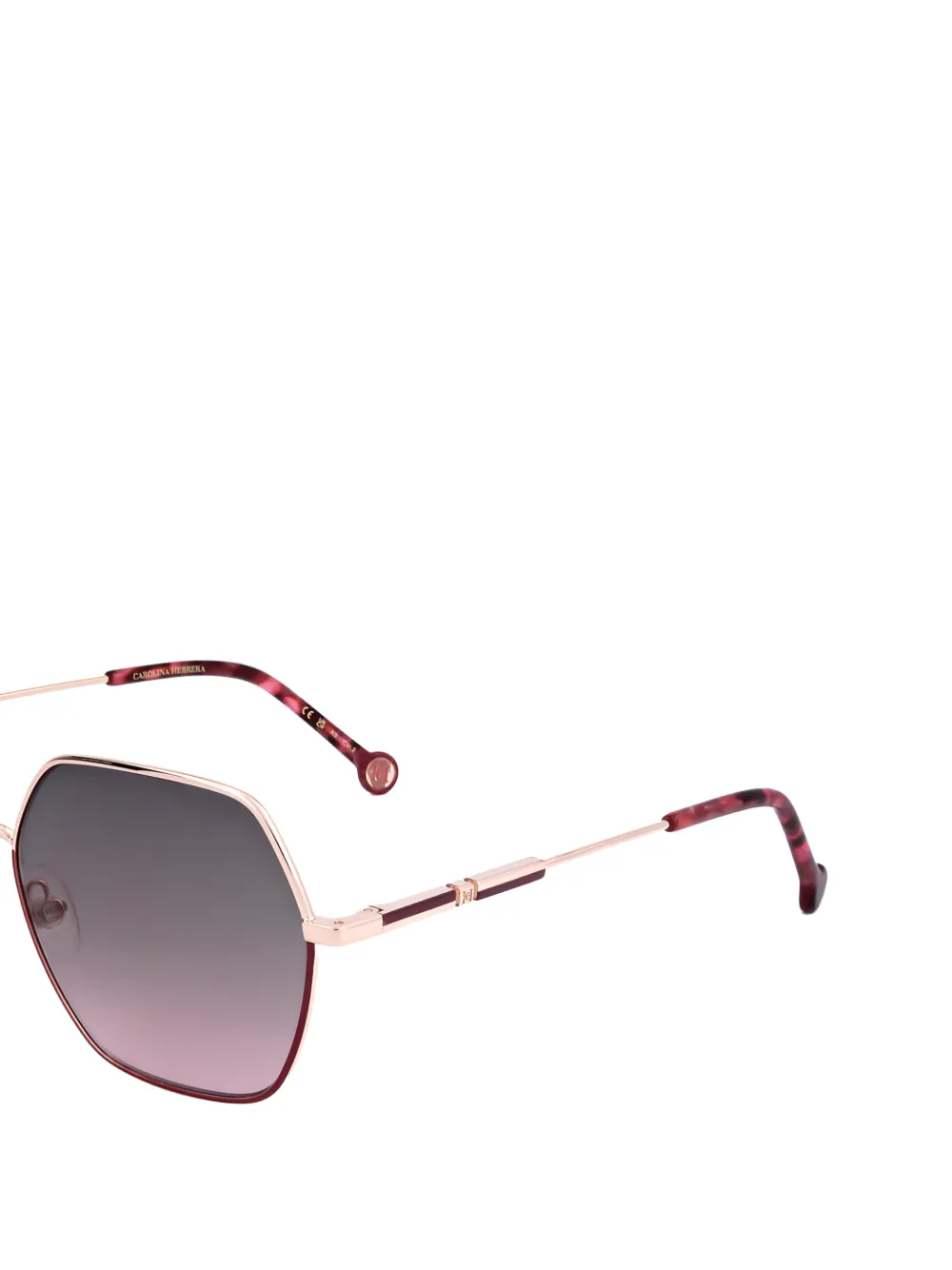 Carolina Herrera Zonnebril met geometrisch montuur Rood