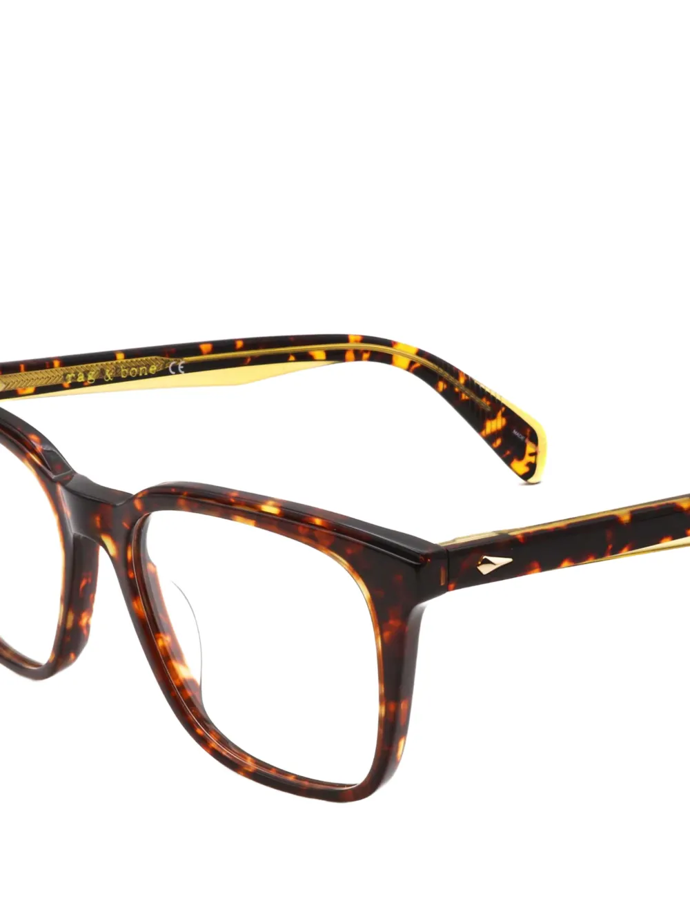 RAG & BONE EYEWEAR Bril met vierkant montuur Bruin