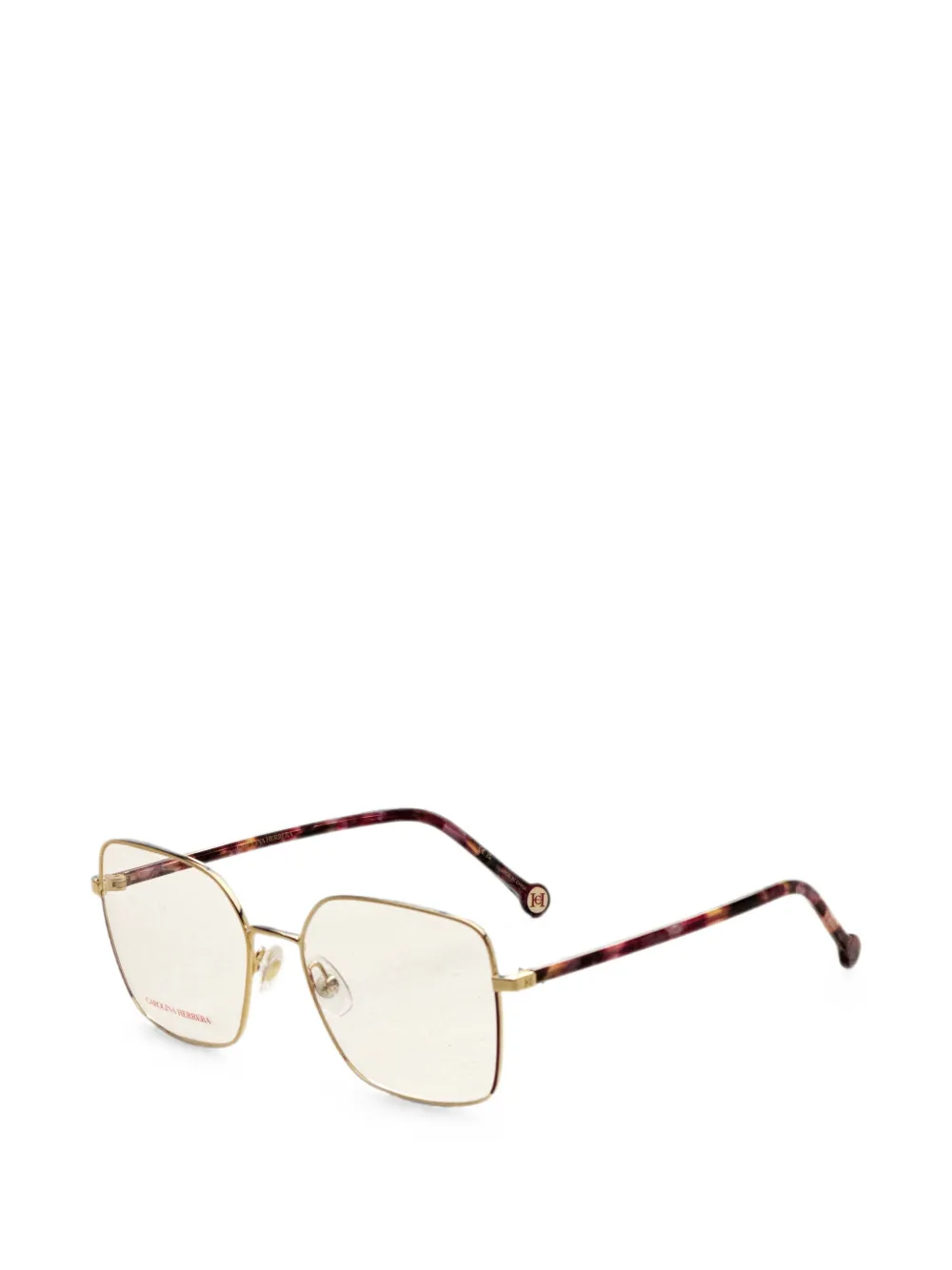 Carolina Herrera Brille mit geometrischem Gestell - Gold
