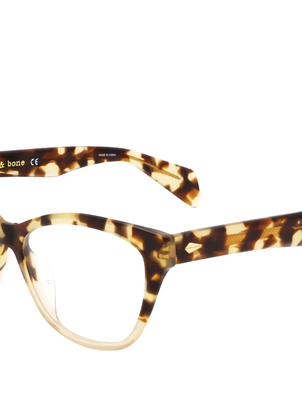 RAG & BONE EYEWEAR Bril met schildpadschild-effect Bruin
