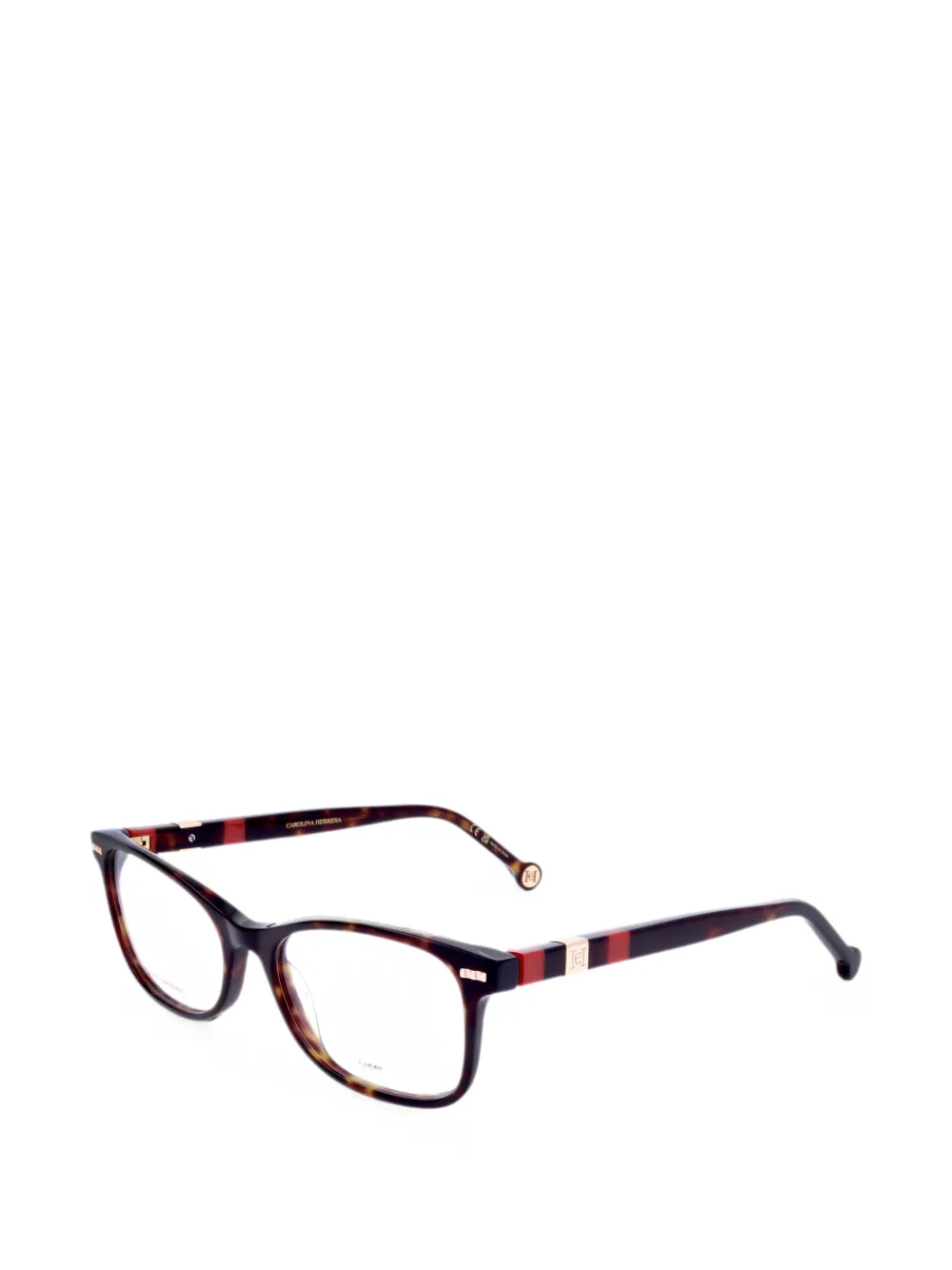 Carolina Herrera Eckige Brille in Schildpattoptik - Braun