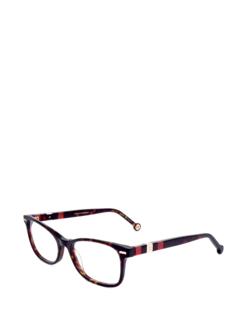 Carolina Herrera tortoiseshell-effect rectangle-frame glasses