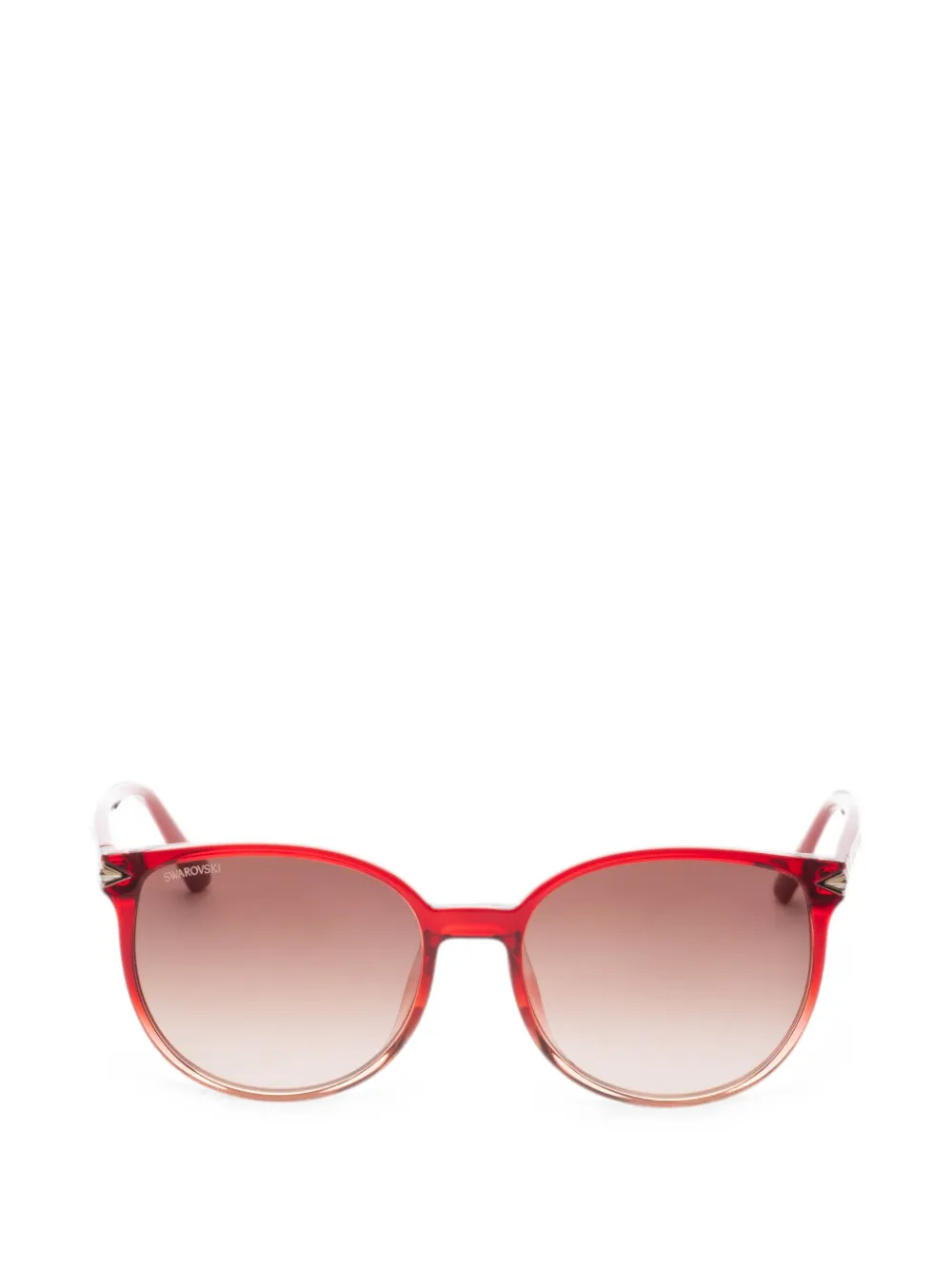 Swarovski Eyewear Occhiali da sole tondi con decorazione - Rosso