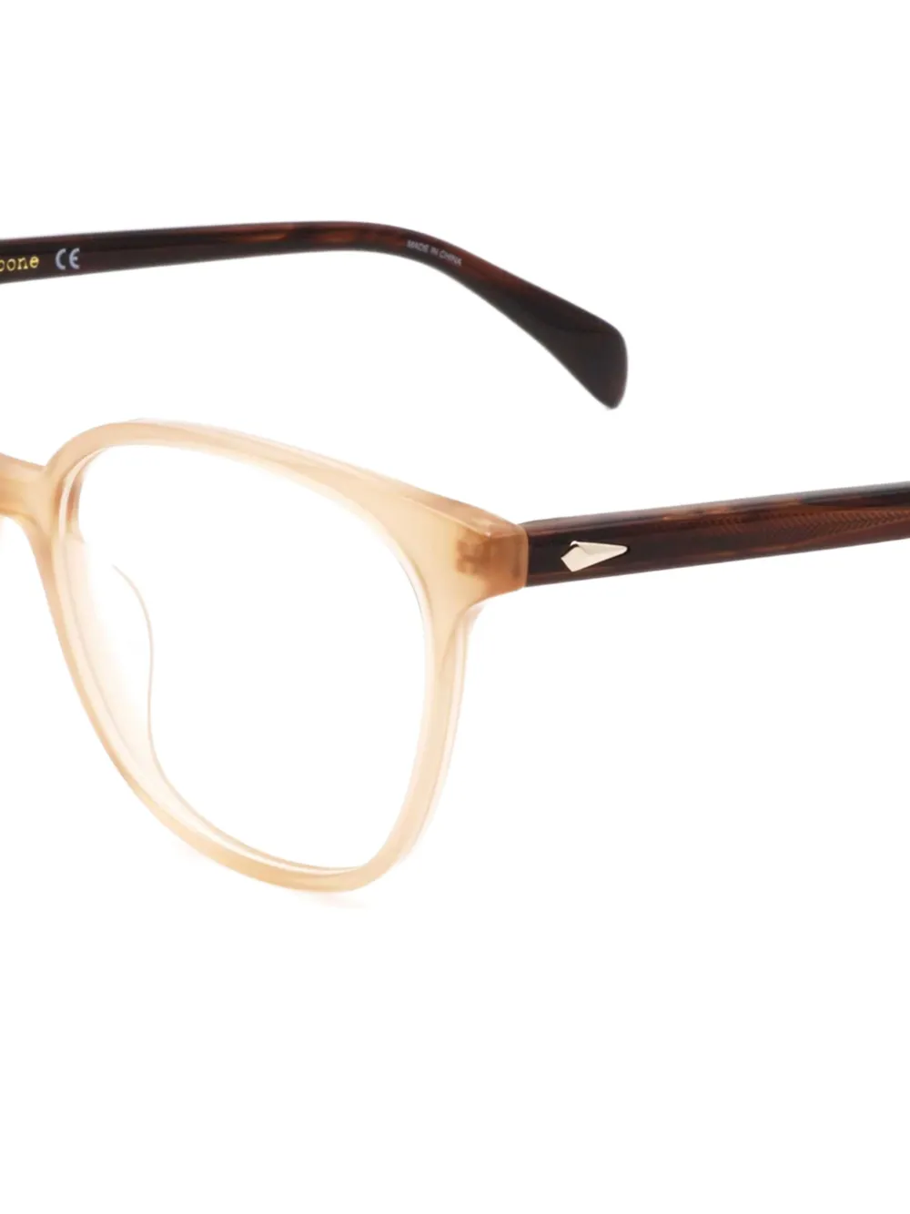 RAG & BONE EYEWEAR Bril met vierkant montuur Beige
