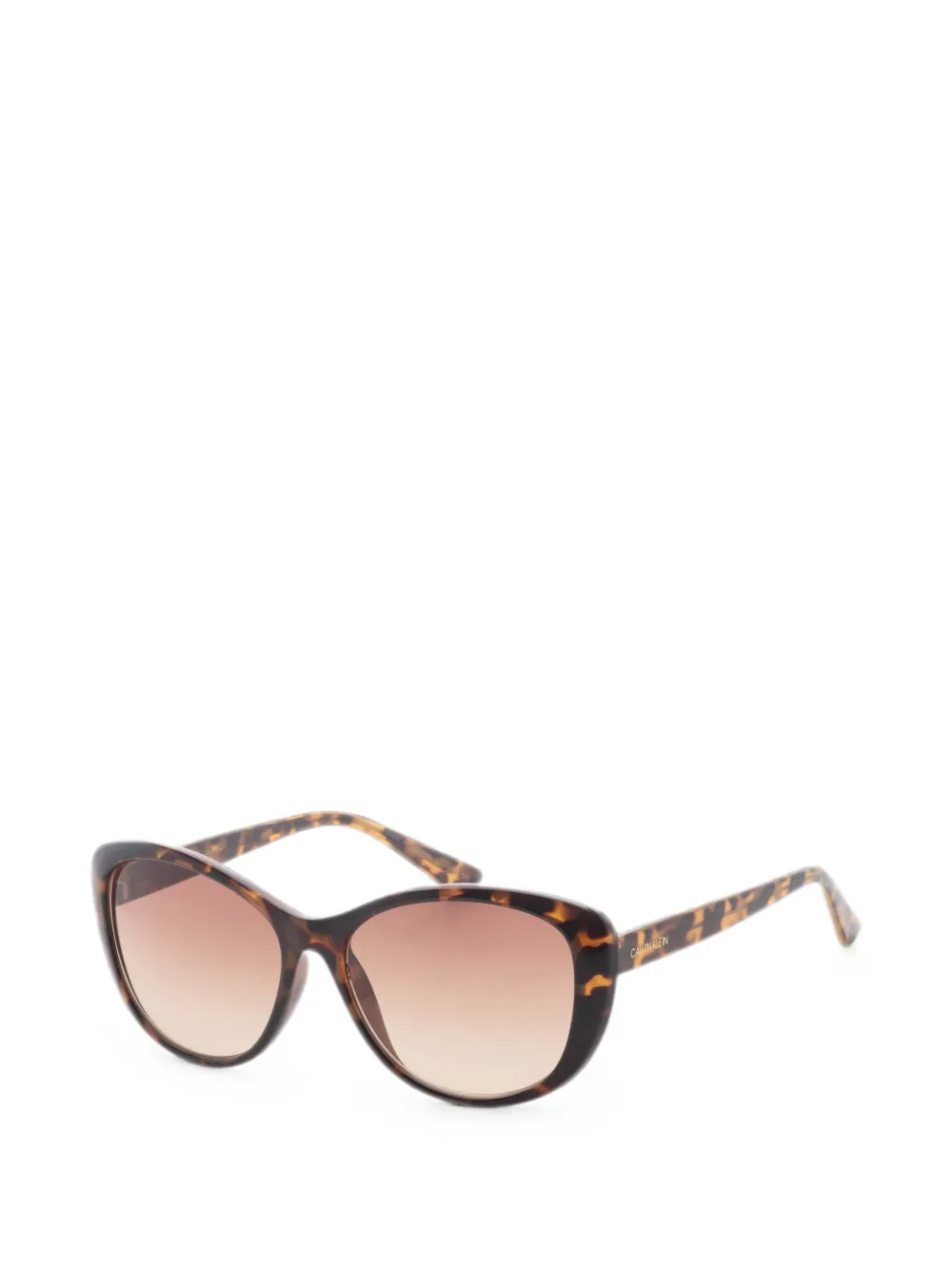 Calvin Klein Occhiali da sole cat-eye con effetto tartarugato - Marrone