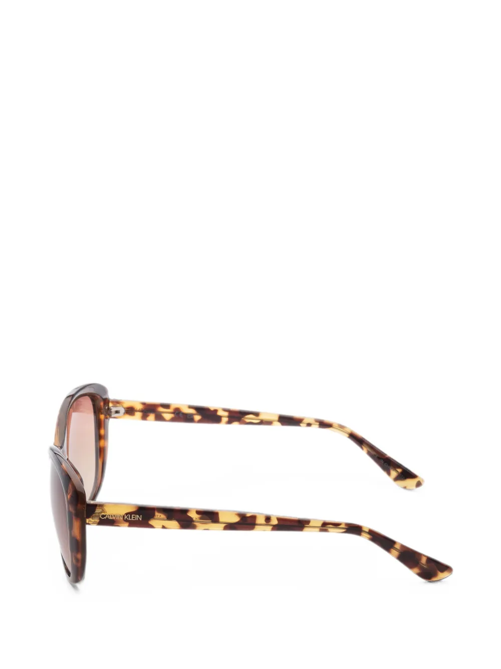 Calvin Klein Zonnebril met cat-eye montuur Bruin