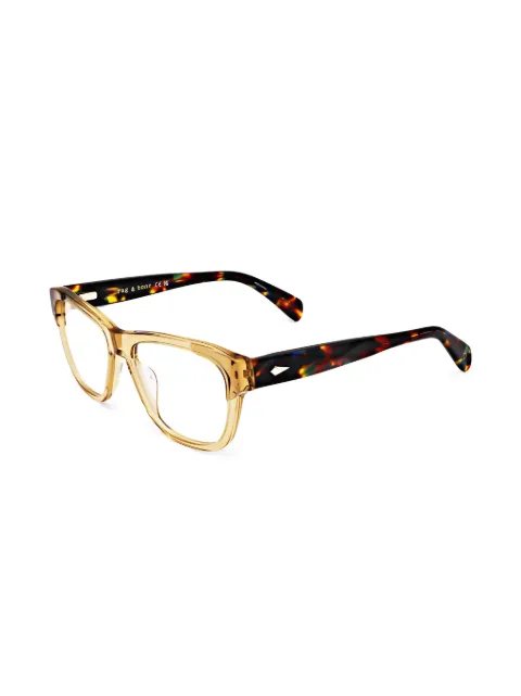 rag & bone Eckige Brille in Schildpattoptik