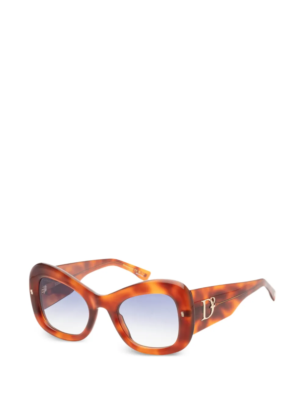 DSQUARED2 EYEWEAR Occhiali da sole cat-eye con effetto tartarugato - Marrone