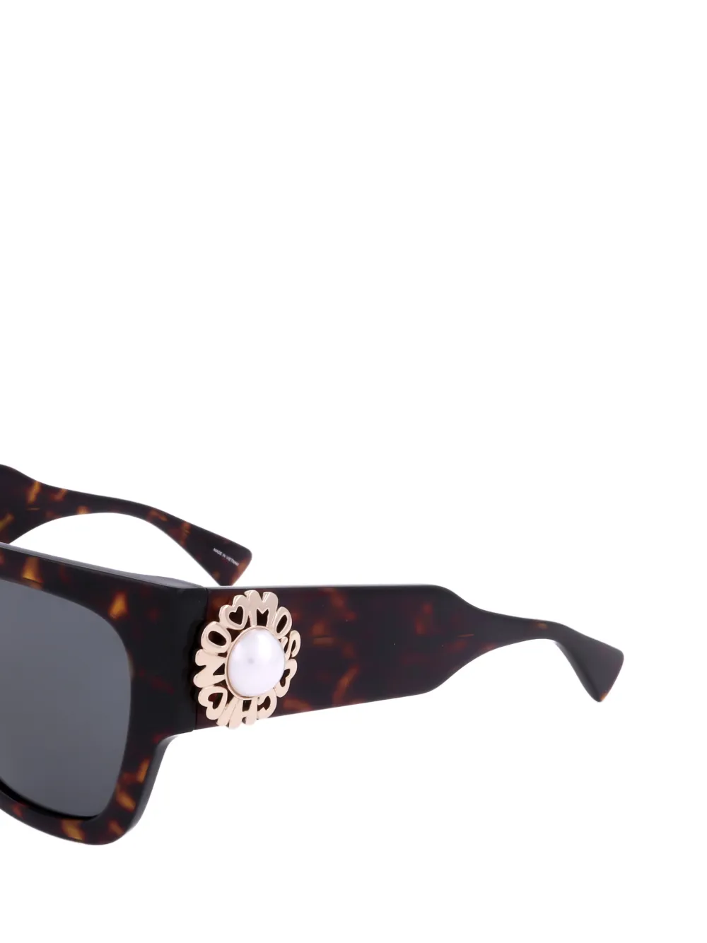 Moschino Eyewear Zonnebril met schildpadschild-effect Bruin