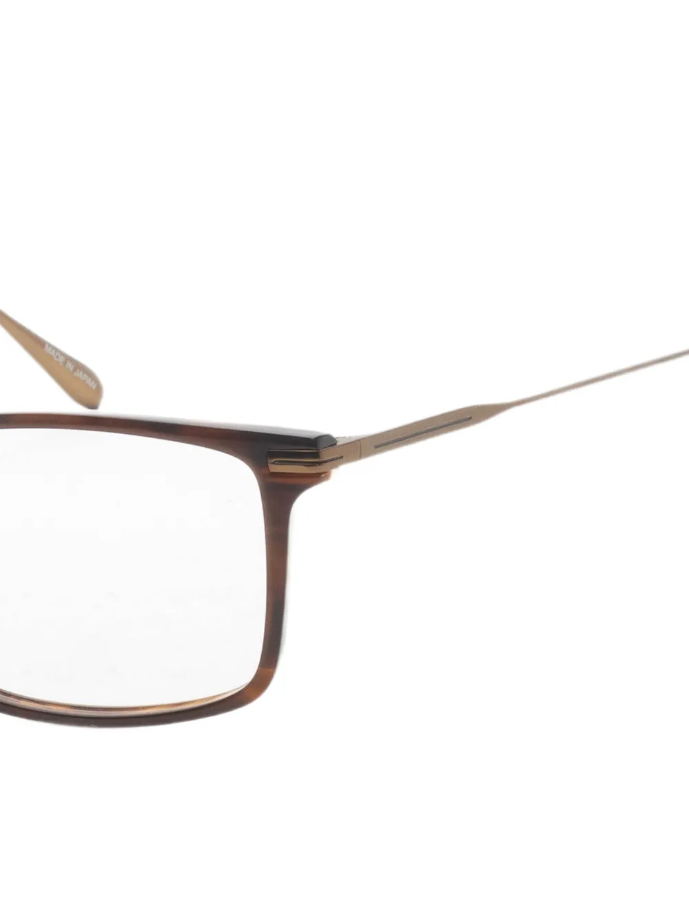 John Varvatos tortoiseshell-effect rectangle-frame glasses | Image 2