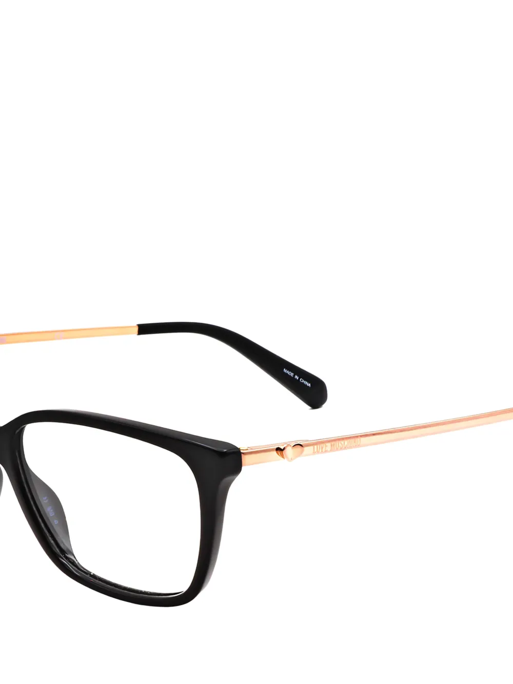 Moschino Eyewear Bril met cat-eye montuur en hartpatroon Zwart