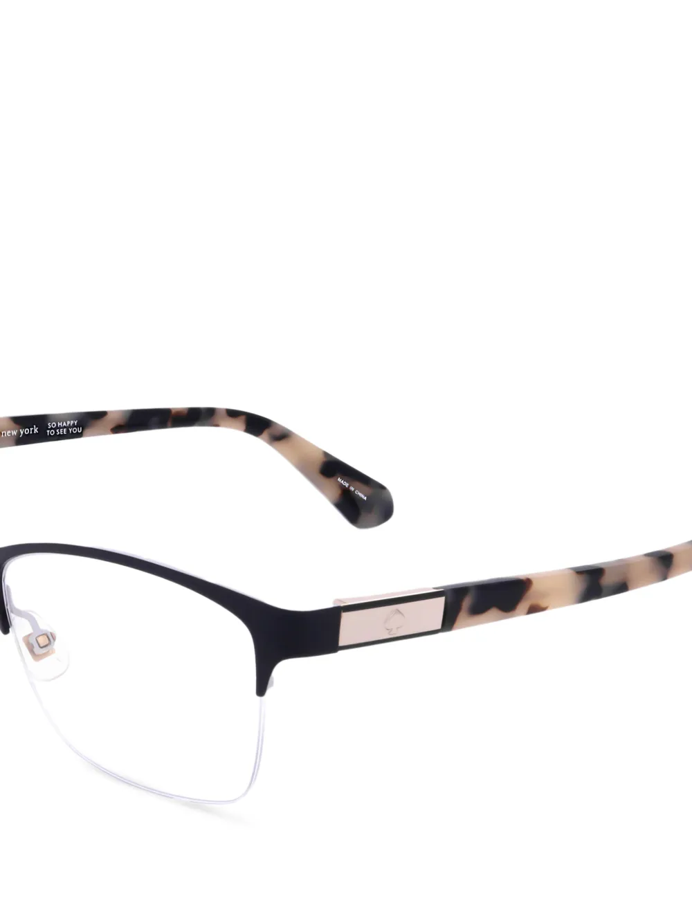 Kate Spade Glorianne bril met cat-eye montuur en schildpadschild-design Zwart