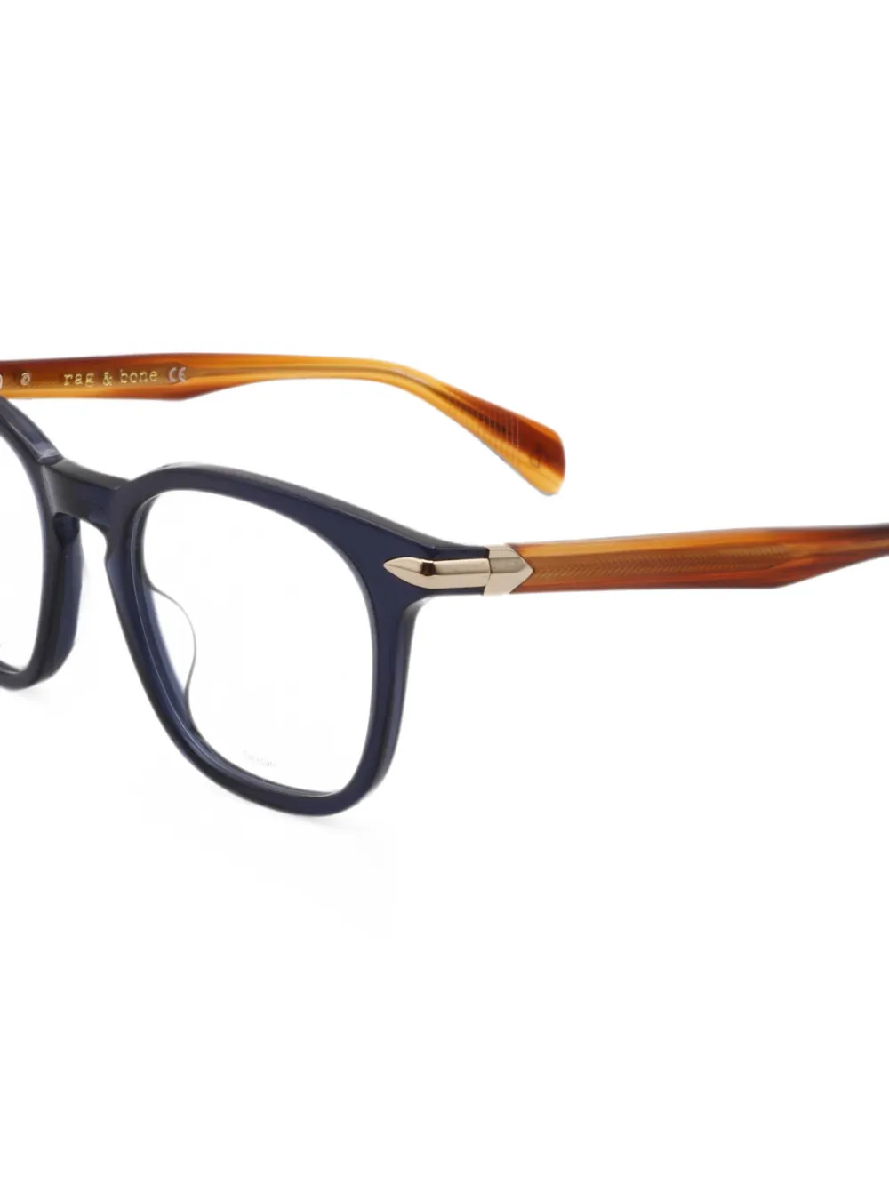 rag & bone Bril met rond montuur Blauw