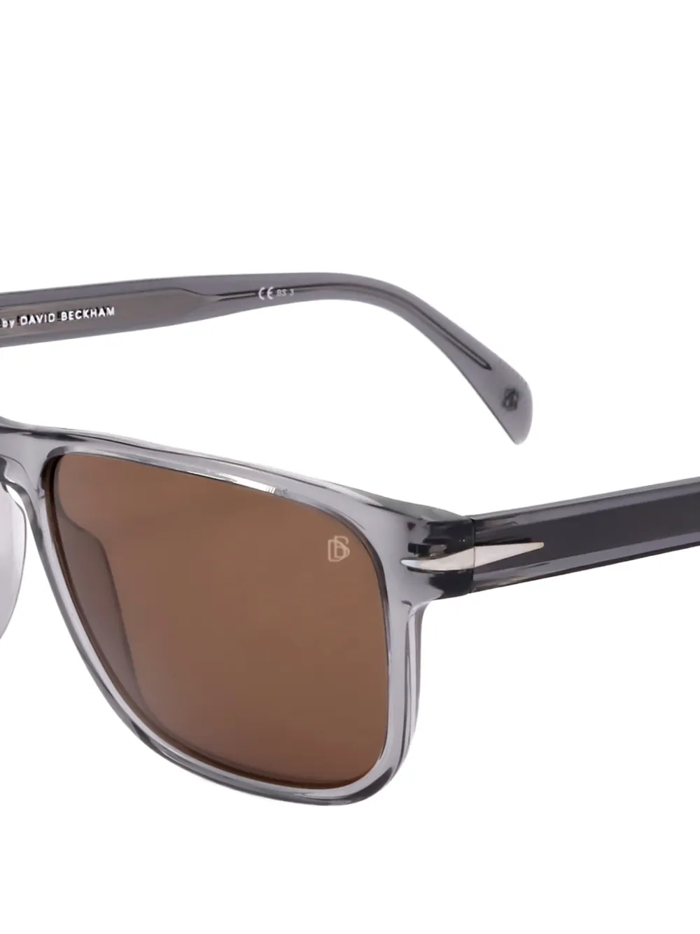 Eyewear by David Beckham Zonnebril met vierkant montuur Grijs
