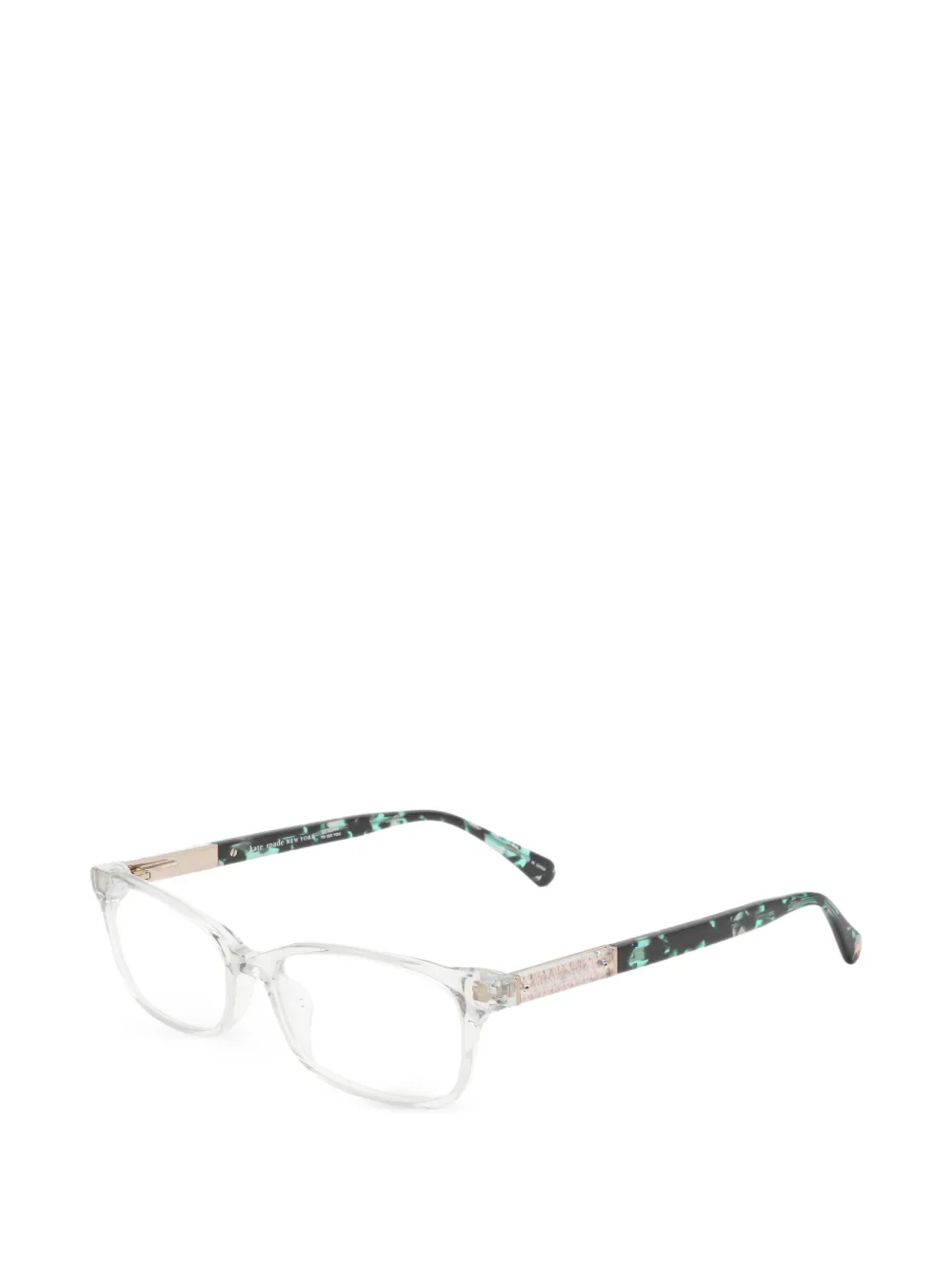 Kate Spade Eckige Brille in Schildpattoptik - Weiß