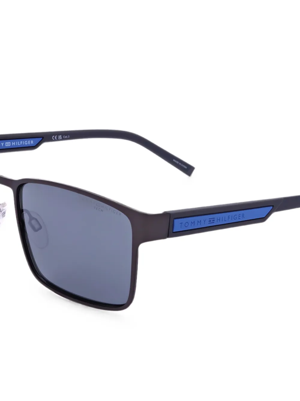 Tommy Hilfiger Bril met rechthoekig montuur en matte afwerking Zwart