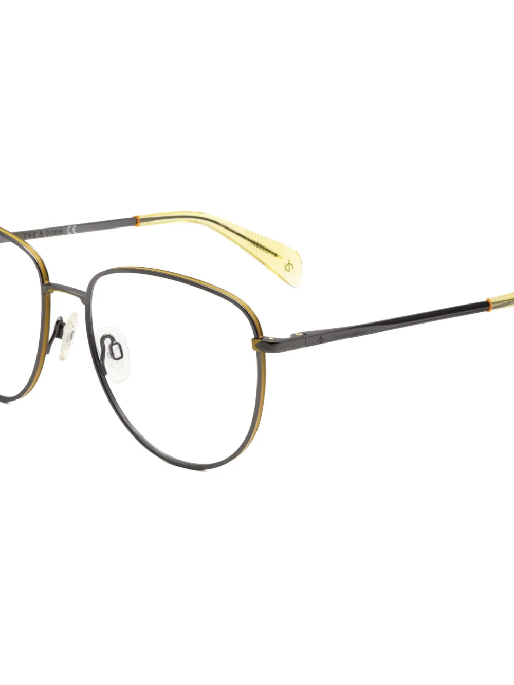 RAG & BONE EYEWEAR Bril met geometrisch montuur Grijs