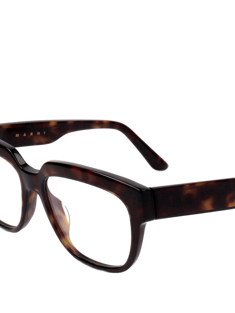 Marni Eyewear Bril met vierkant montuur Bruin