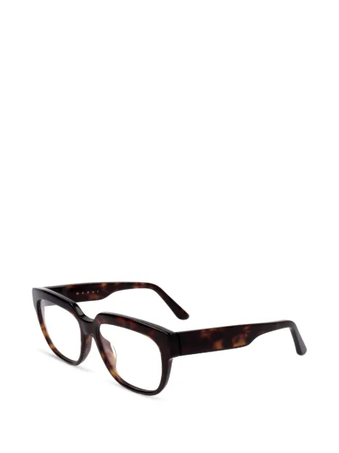 Marni Eyewear Eckige Brille in Schildpattoptik
