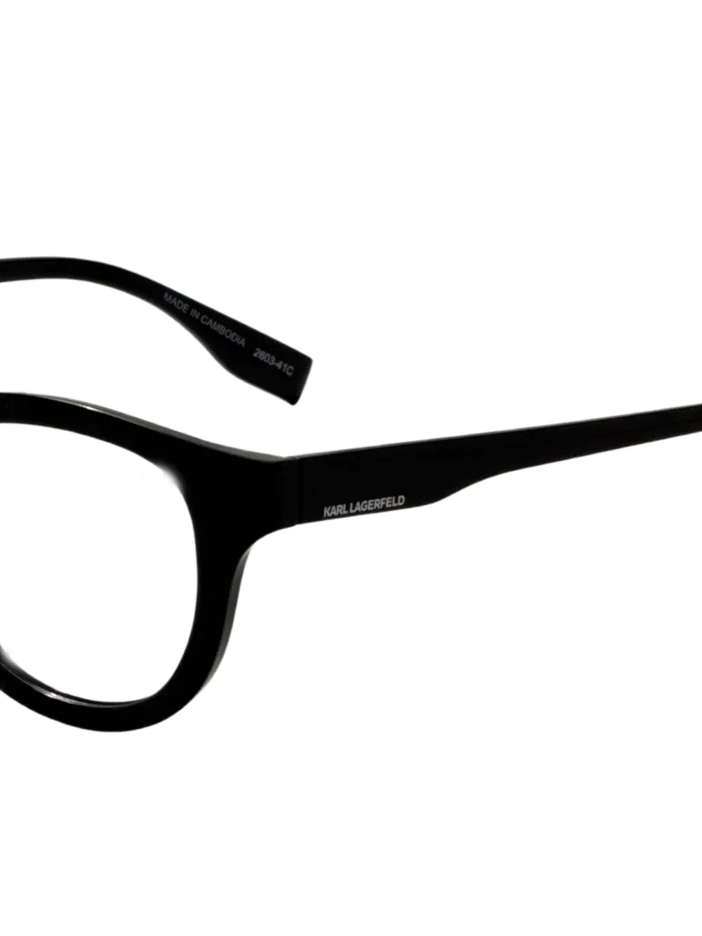 Karl Lagerfeld Bril met rond montuur Zwart