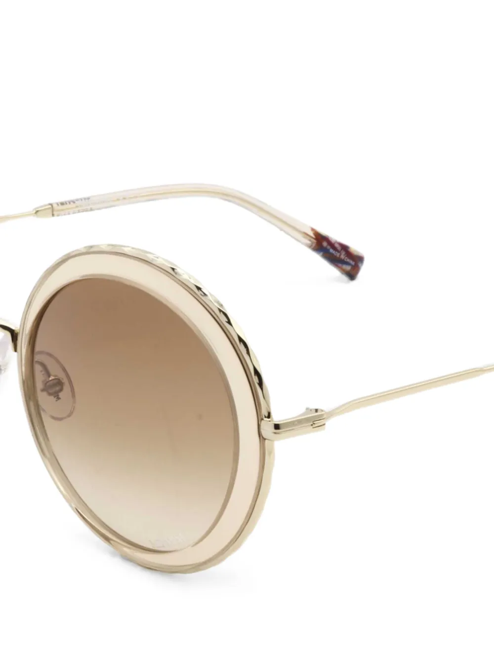 MISSONI EYEWEAR 51 mm zonnebril met rond montuur Beige