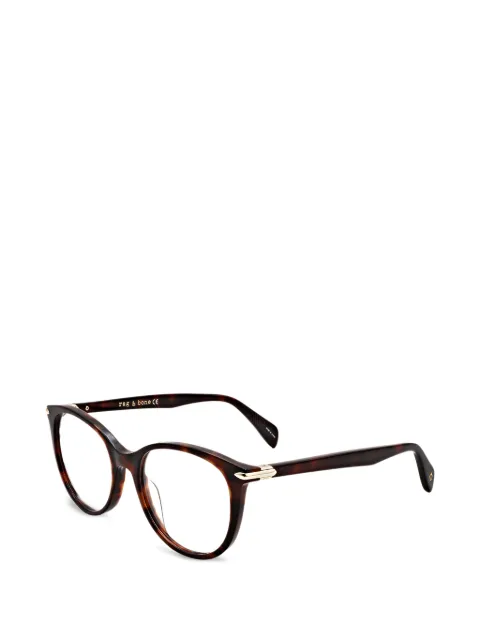 rag & bone tortoiseshell-effect round-frame glasses