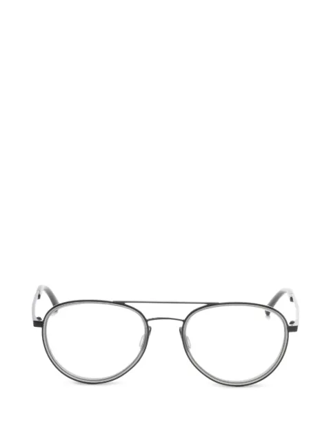 Porsche Design round-frame double-bridge glasses