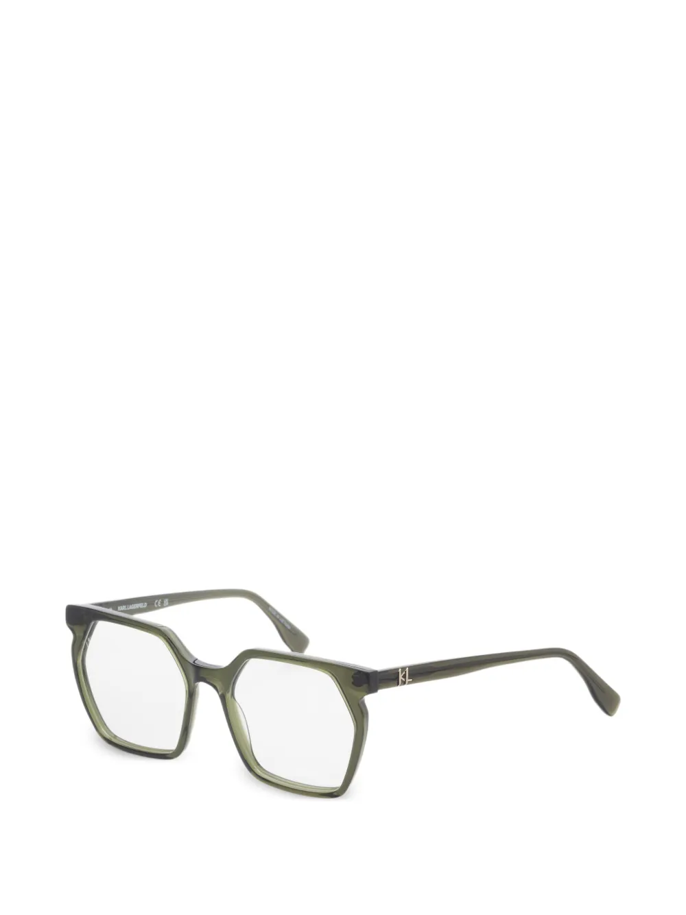Karl Lagerfeld Brille mit geometrischem Gestell - Grün