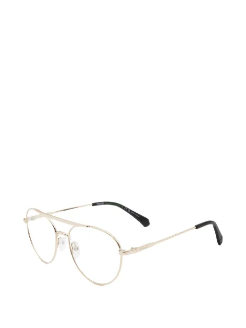 Polaroid pilot-frame gold glasses