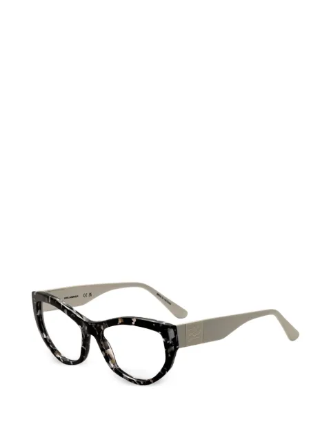 Karl Lagerfeld marble-effect cat-eye frame glasses