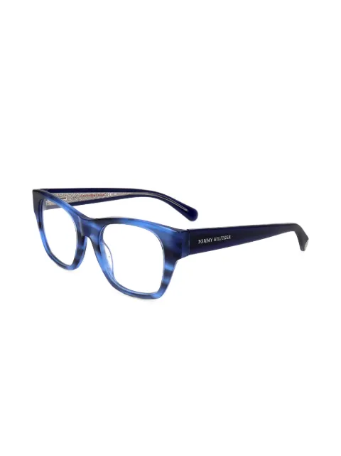 Tommy Hilfiger horn-effect square-frame glasses