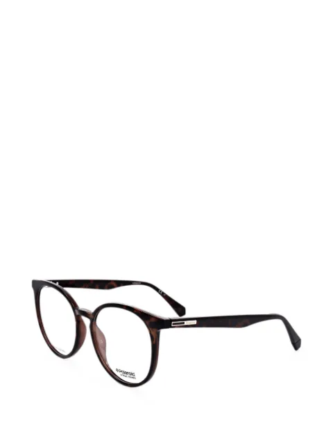 Polaroid tortoiseshell-effect round-frame glasses