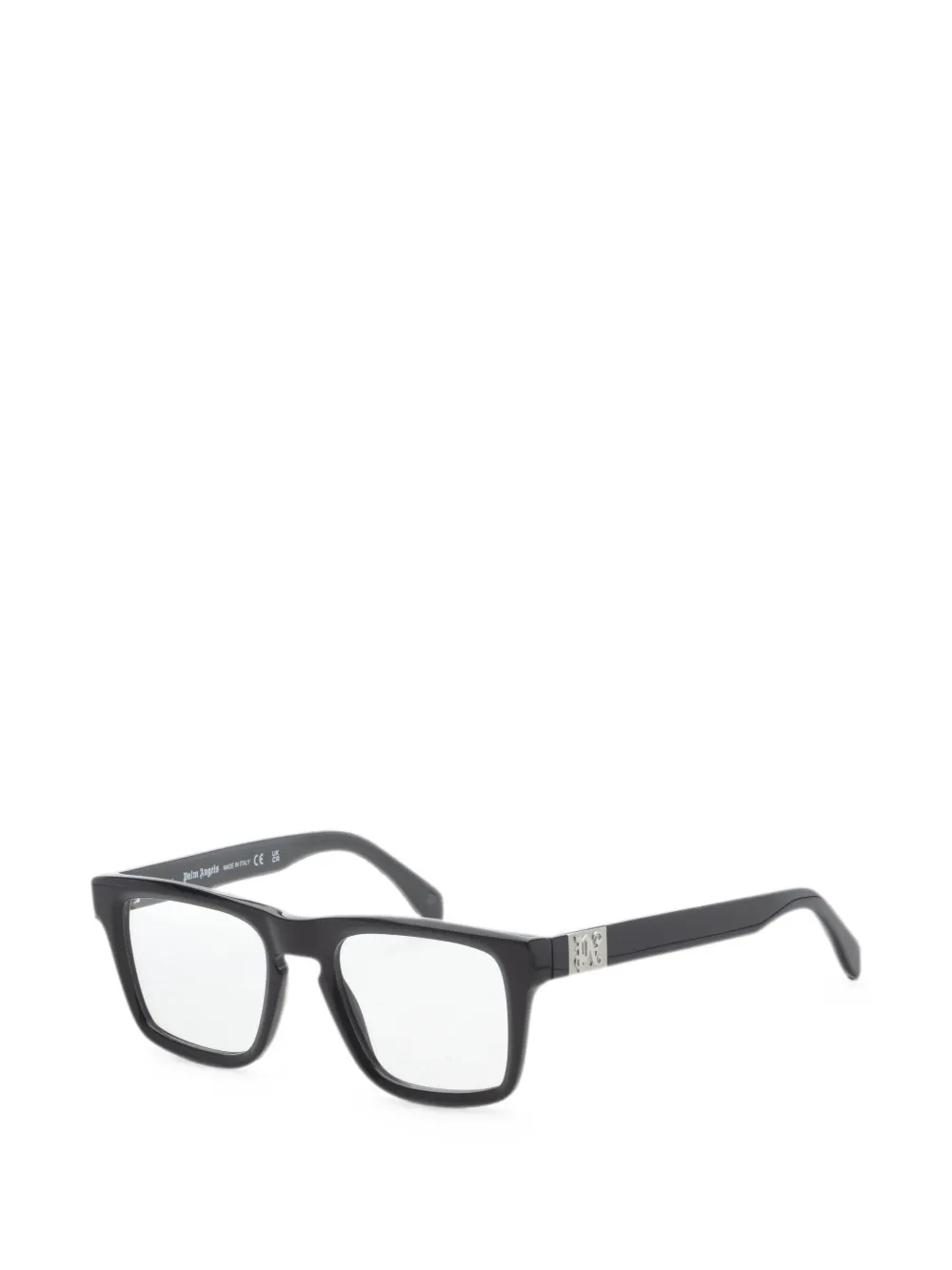 Palm Angels Eyewear Occhiali Style 7 con placca logo - Nero
