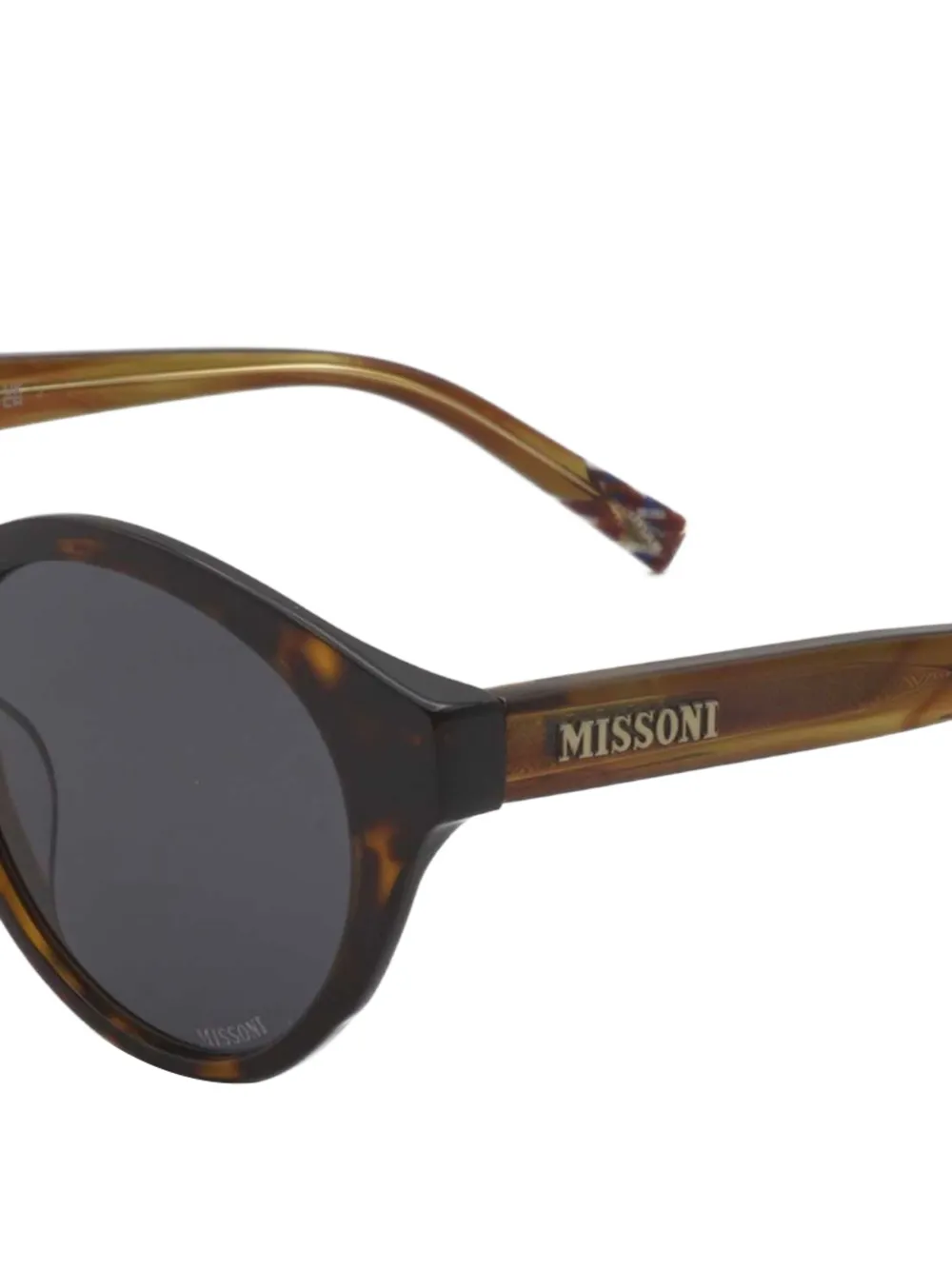 MISSONI EYEWEAR Zonnebril met rond montuur Bruin