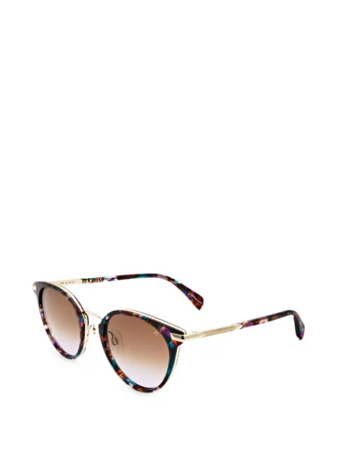 rag & bone lunettes de soleil rondes à effet écailles de tortue