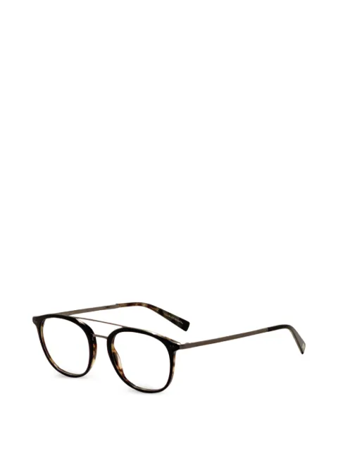 John Varvatos round tortoise-shell glasses