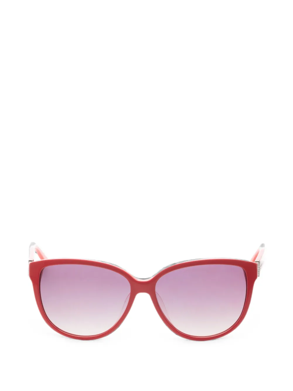 Swarovski Occhiali geometrici con cristalli - Rosso
