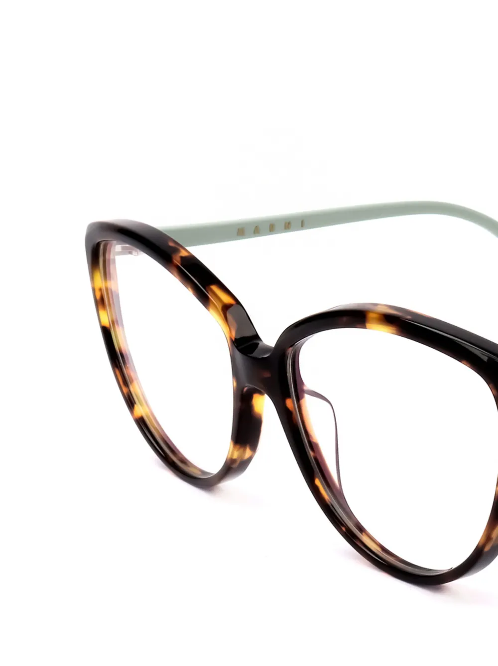 Marni Eyewear Zonnebril met schildpadschild-design Bruin