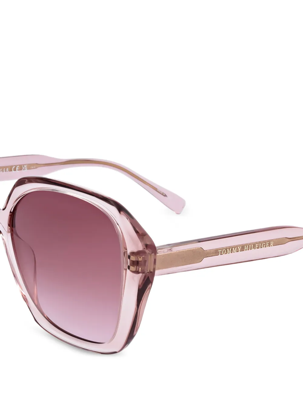 Tommy Hilfiger Zonnebril met geometrisch montuur Roze